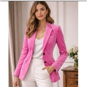 J Crew Pink Velevet Blazer